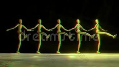 人体模型跳舞能，立体